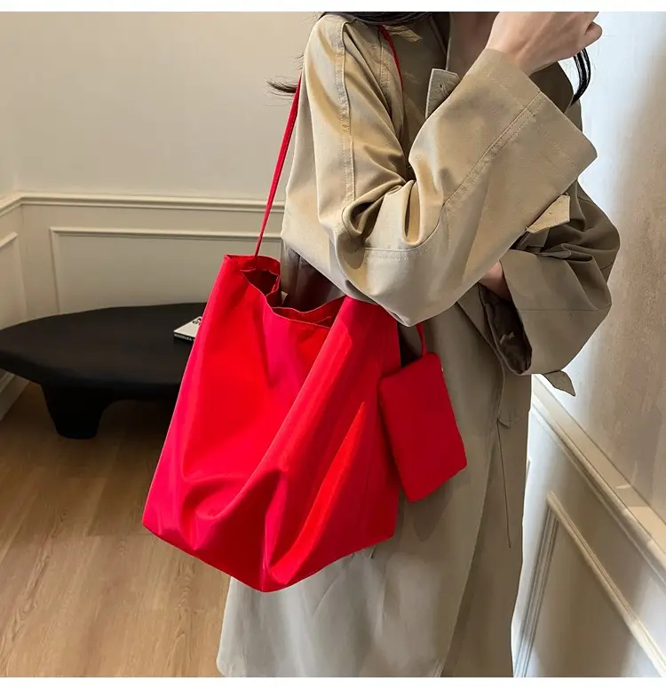 Red Nylon Shoulder Bag Women Large Capacity — feature 20