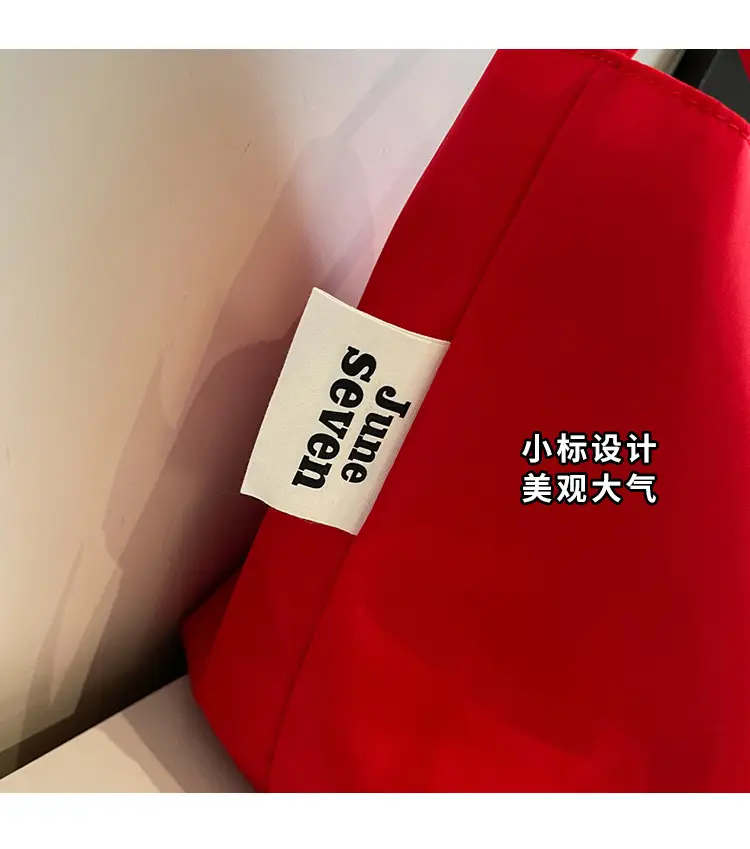 Red Nylon Shoulder Bag Women Large Capacity — feature 4
