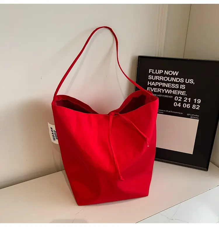 Red Nylon Shoulder Bag Women Large Capacity — feature 45