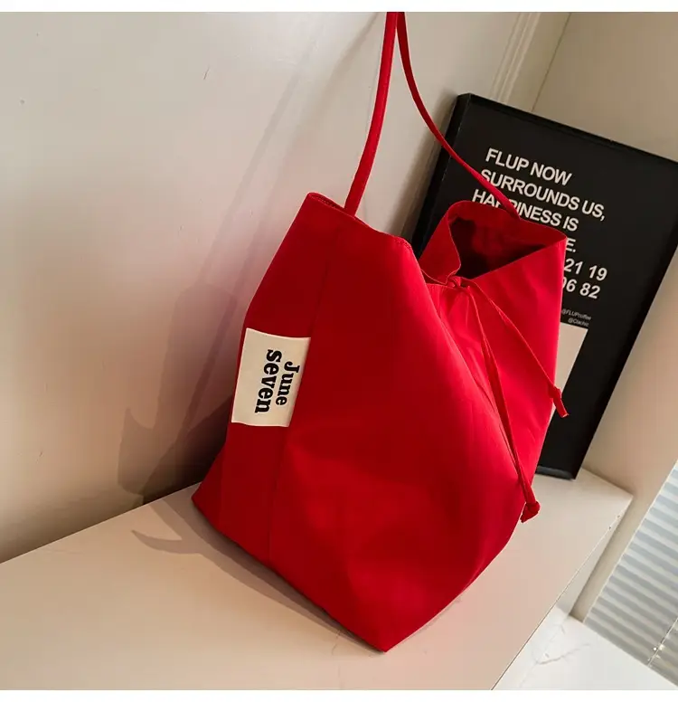 Red Nylon Shoulder Bag Women Large Capacity — feature 46