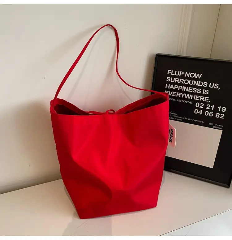 Red Nylon Shoulder Bag Women Large Capacity — feature 48