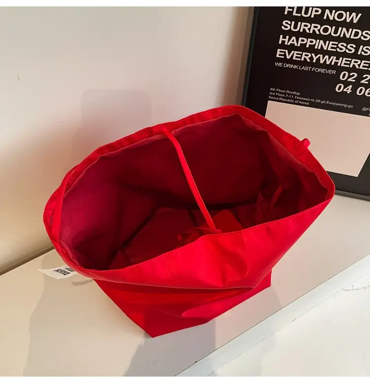Red Nylon Shoulder Bag Women Large Capacity — feature 49