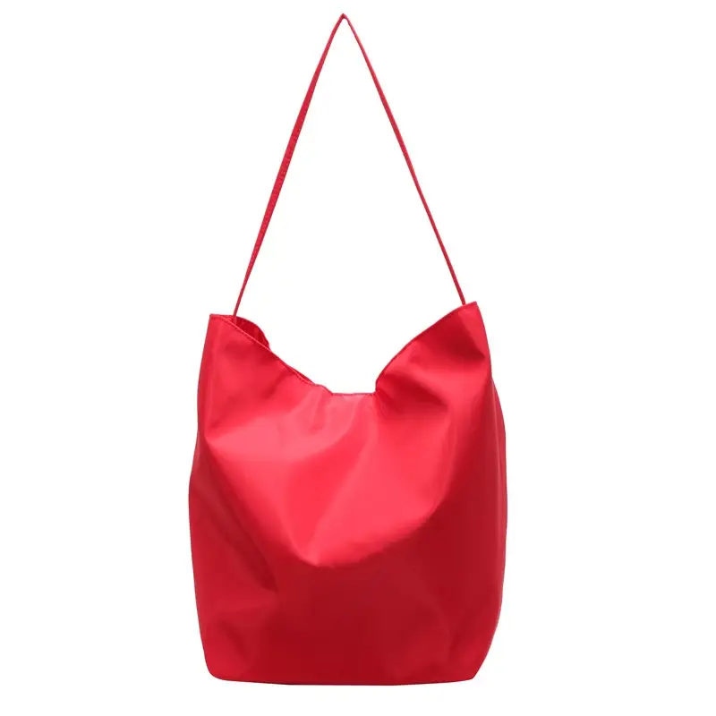 Red Nylon Shoulder Bag Women Large Capacity - Image 2