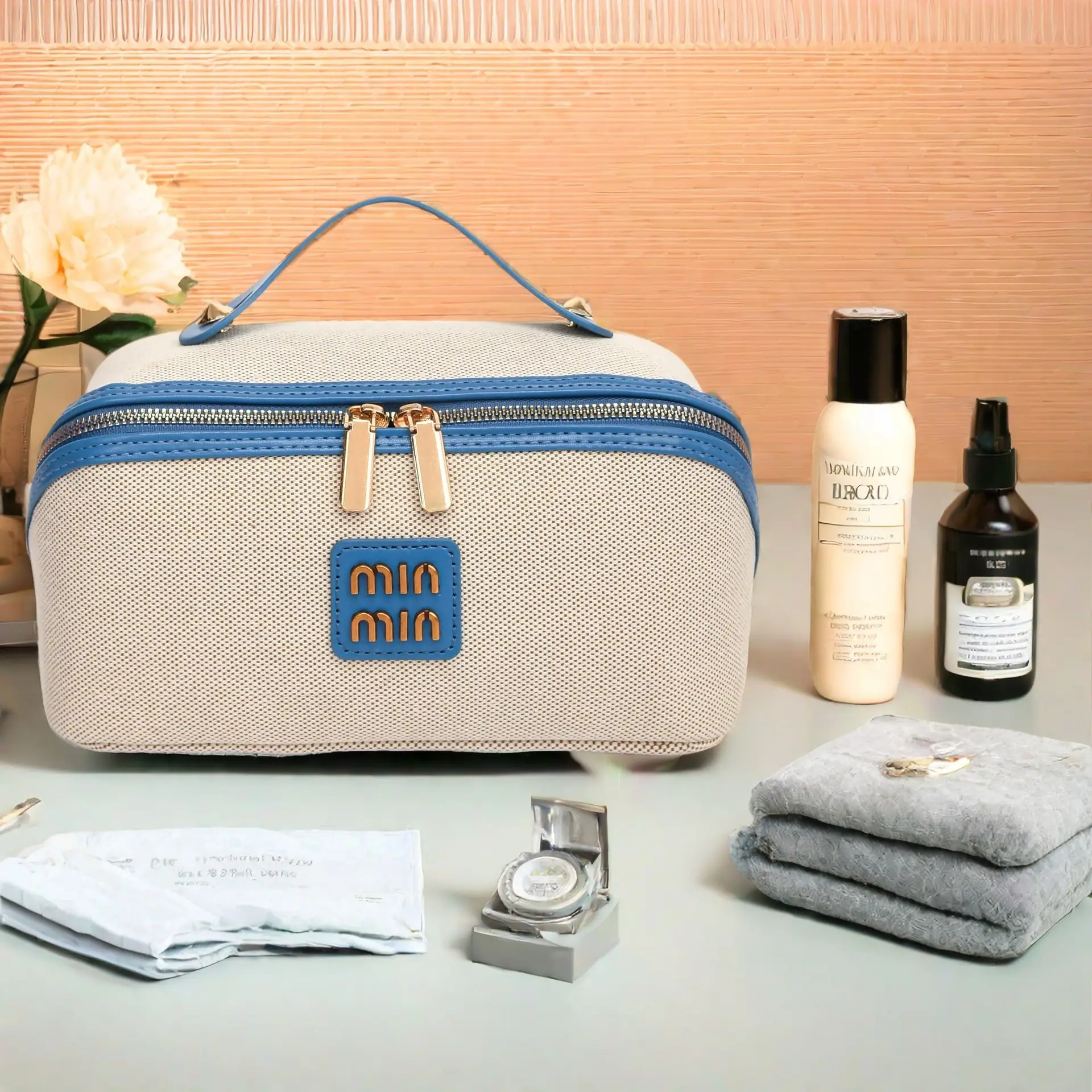 Korean Style Makeup Brush & Storage Bag for Women