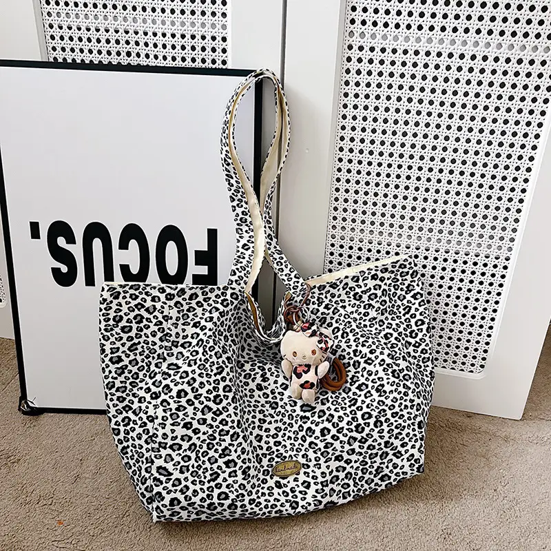 Korean Leopard Print Double Shoulder Bag Female - Image 7