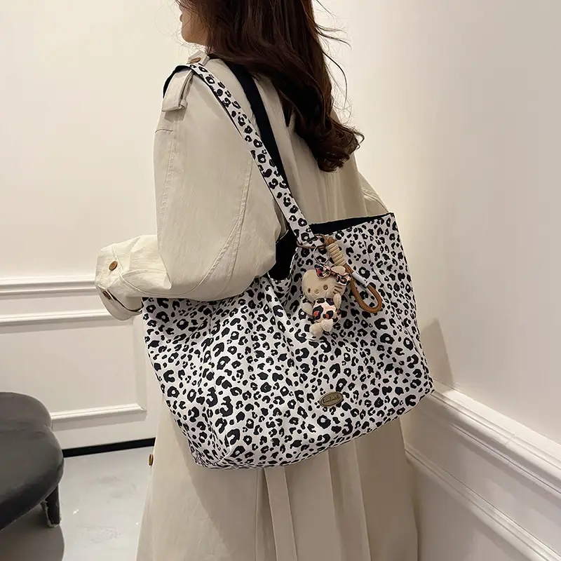 Korean Leopard Print Double Shoulder Bag Female - Image 8