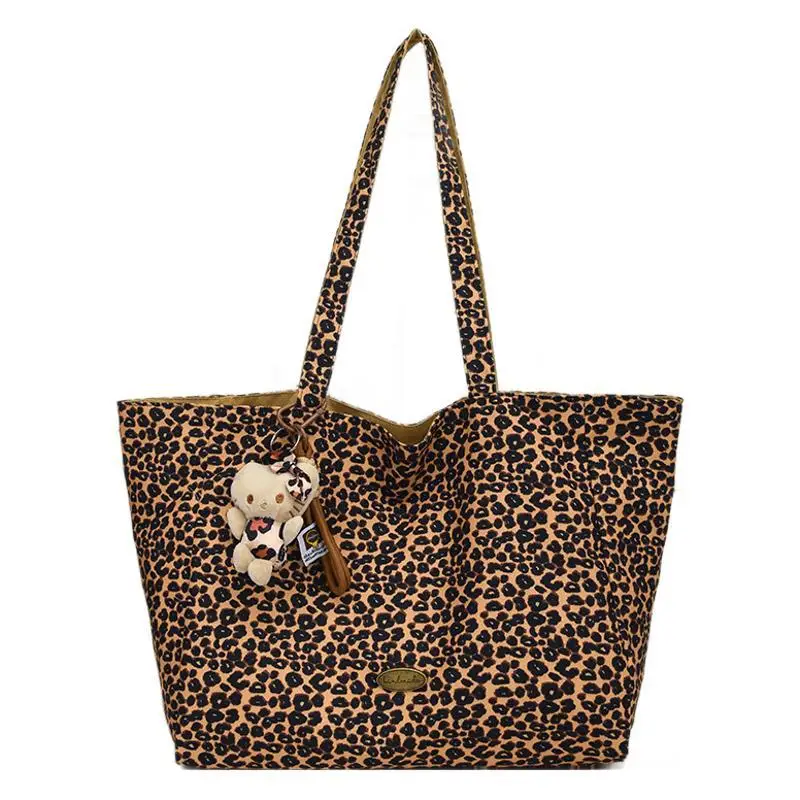 Korean Leopard Print Double Shoulder Bag Female - Image 11