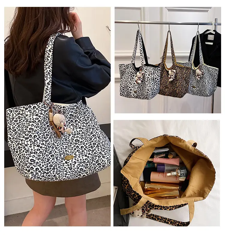 Korean Leopard Print Double Shoulder Bag Female — feature 15