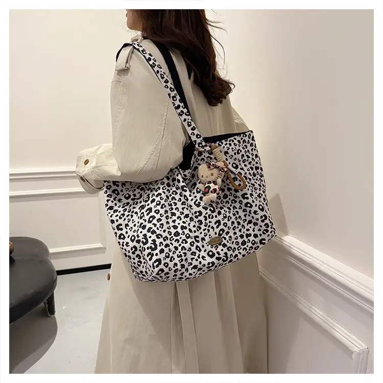 Korean Leopard Print Double Shoulder Bag Female — feature 19