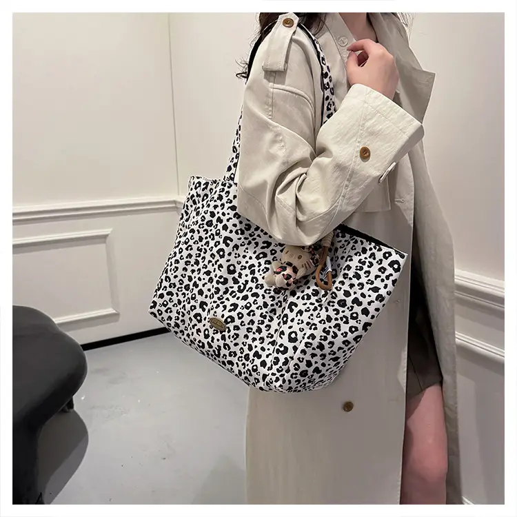 Korean Leopard Print Double Shoulder Bag Female — feature 21