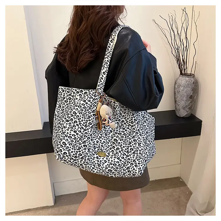 Korean Leopard Print Double Shoulder Bag Female — feature 23