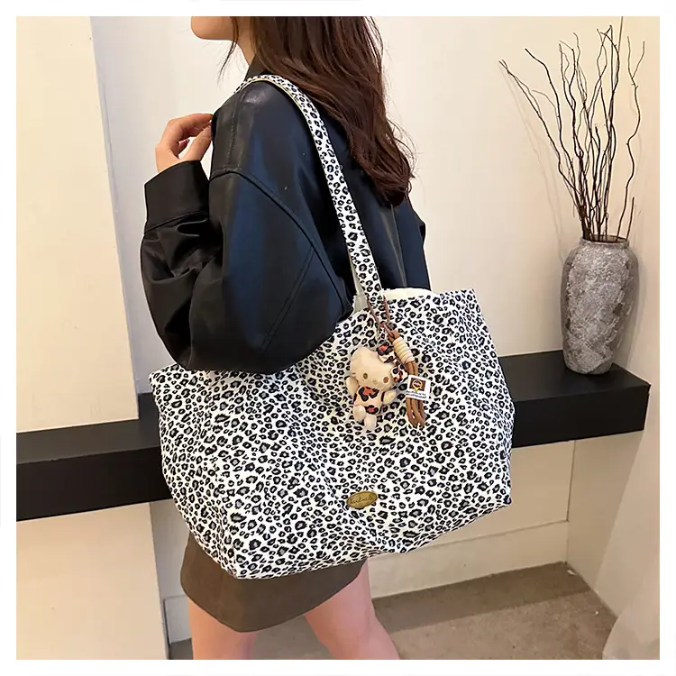 Korean Leopard Print Double Shoulder Bag Female — feature 26