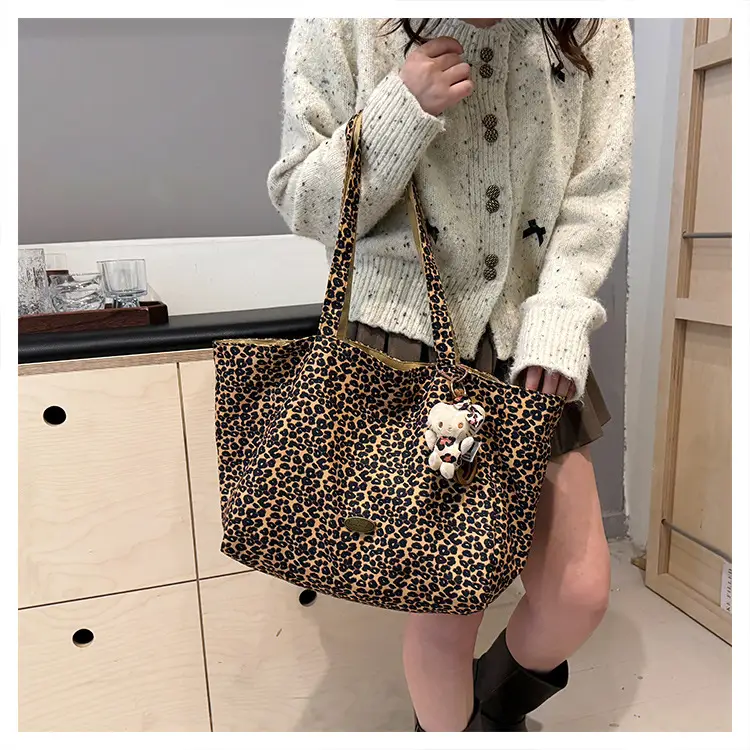 Korean Leopard Print Double Shoulder Bag Female — feature 27