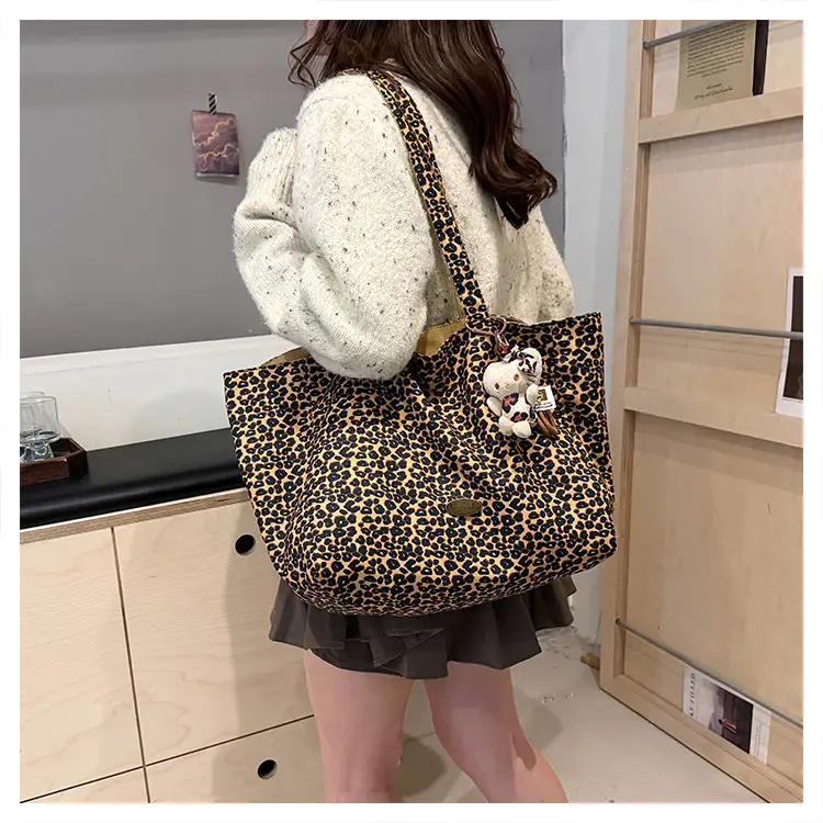 Korean Leopard Print Double Shoulder Bag Female — feature 28