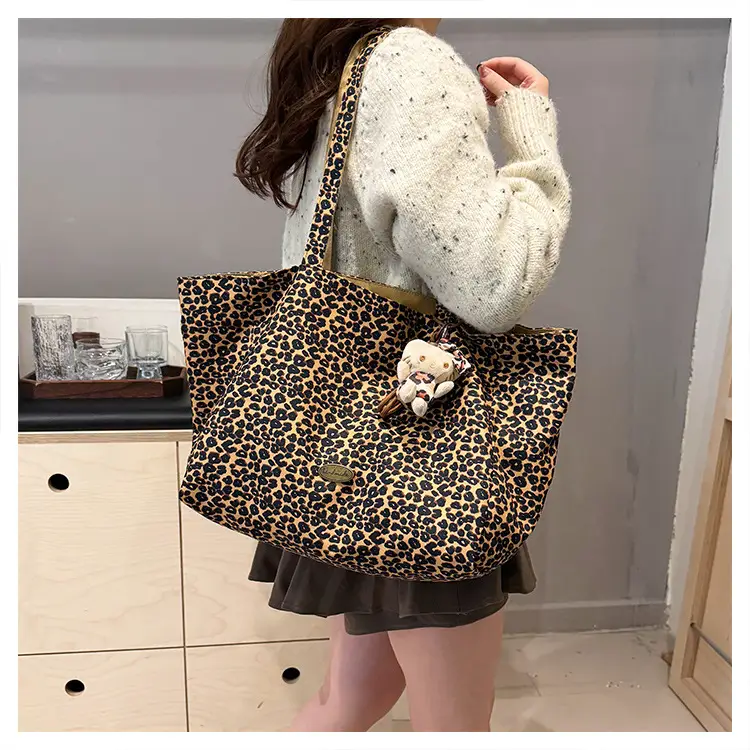 Korean Leopard Print Double Shoulder Bag Female — feature 30