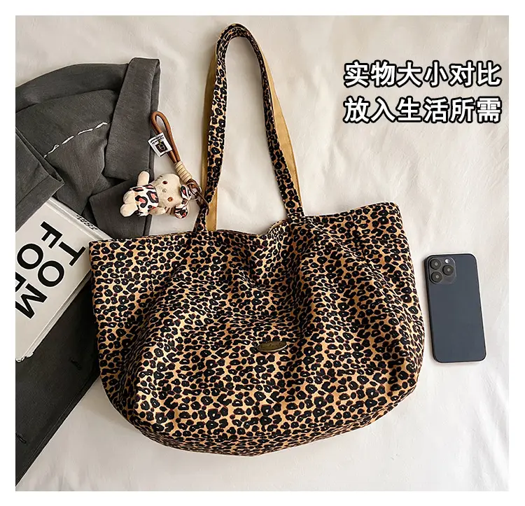 Korean Leopard Print Double Shoulder Bag Female — feature 8