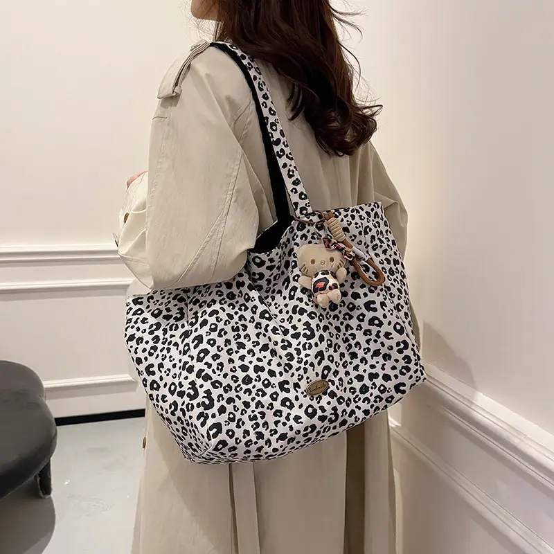 Korean Leopard Print Double Shoulder Bag Female - Image 6