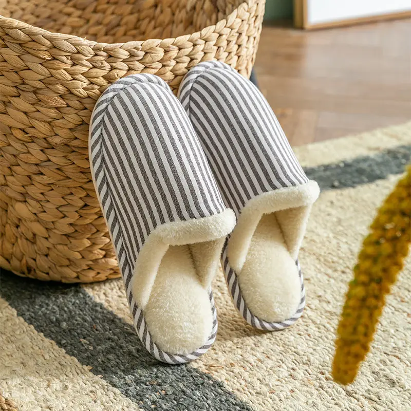 Cotton slippers wholesale ladies autumn and winter new home winter indoor non-slip home warm winter Mao Mao slippers men - Image 8