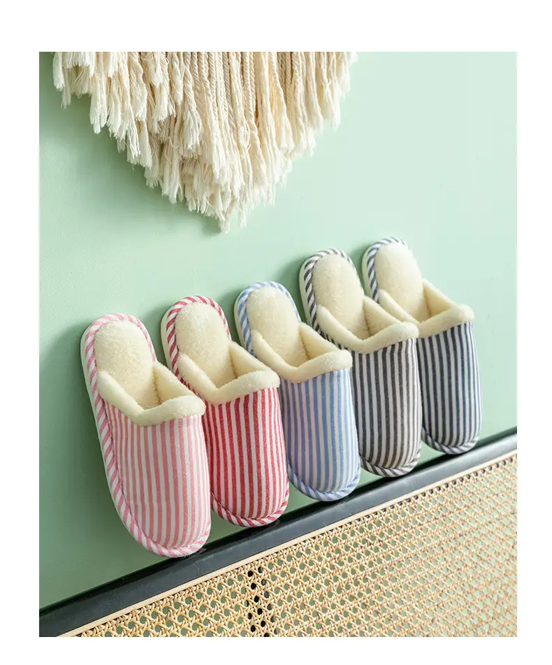 Cotton slippers wholesale ladies autumn and winter new home winter indoor non-slip home warm winter Mao Mao slippers men — feature 14