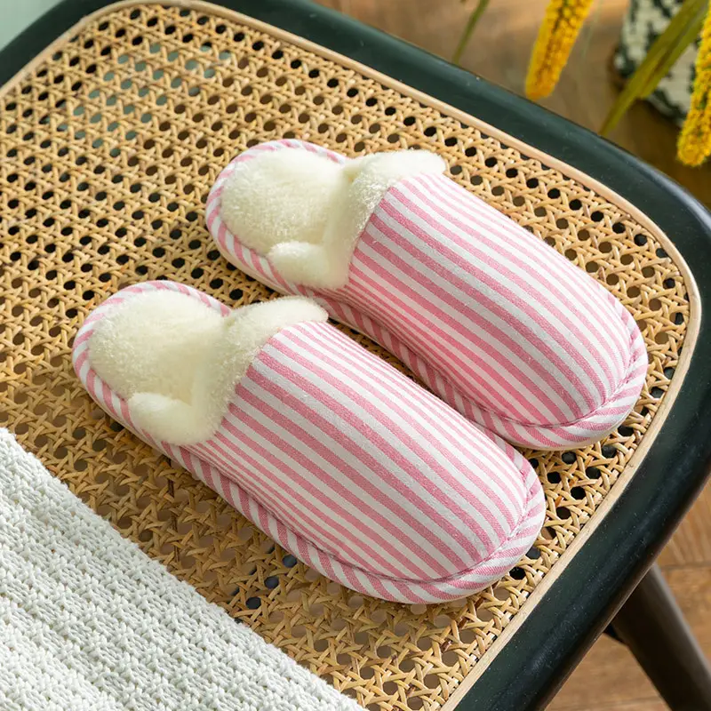Cotton slippers wholesale ladies autumn and winter new home winter indoor non-slip home warm winter Mao Mao slippers men - Image 2