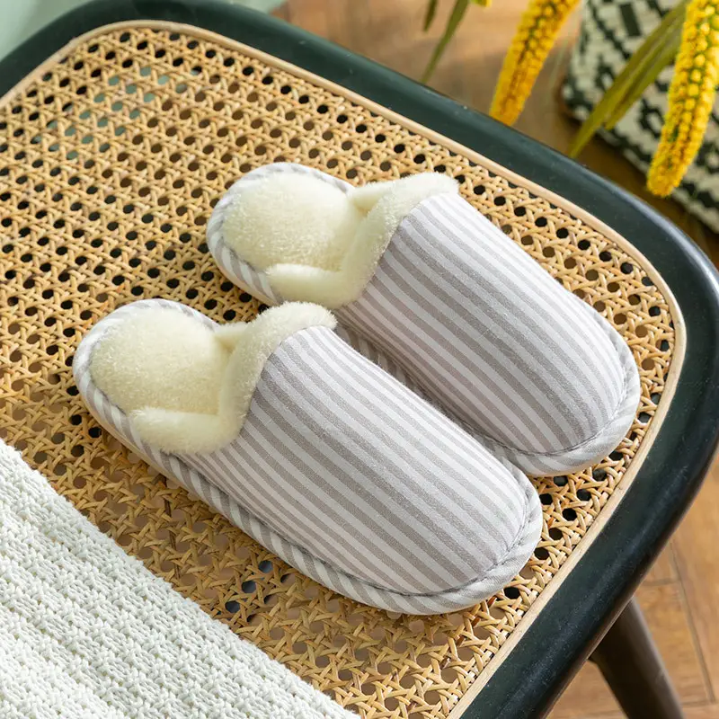 Cotton slippers wholesale ladies autumn and winter new home winter indoor non-slip home warm winter Mao Mao slippers men - Image 3