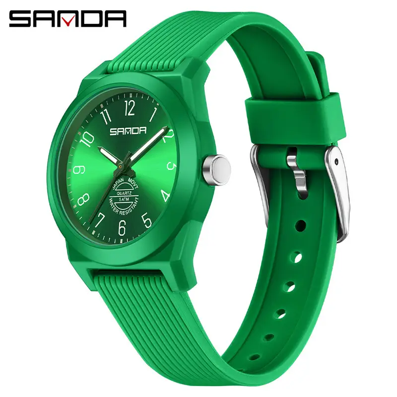 Sanda Black Quartz Watch for Teenagers - Image 6
