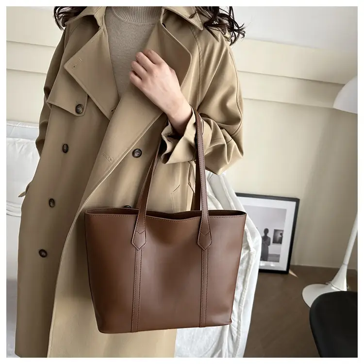 Women Korean Style Large Capacity Solid Color Tote Bag 2024 — feature 11