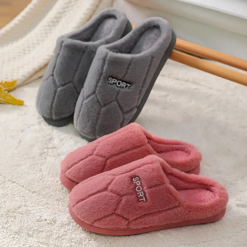 Factory Wholesale Wool Slippers Grey Moon Non-Slip Fleece Lined - Image 7