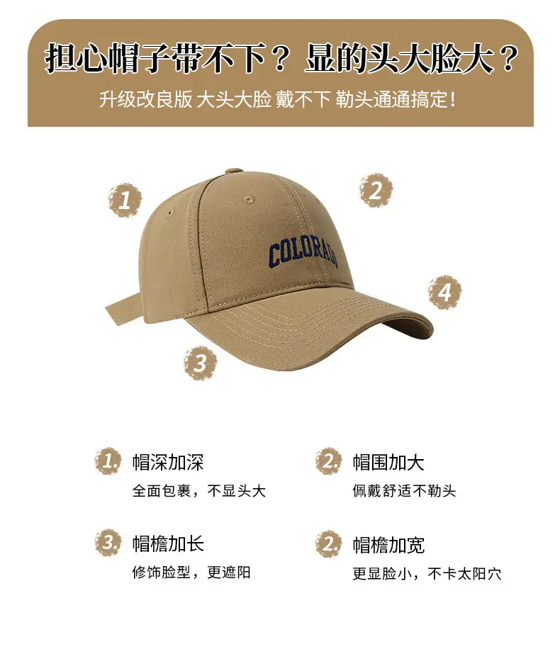 Dilraba Big Head Baseball Cap for Women Men Winter — feature 5