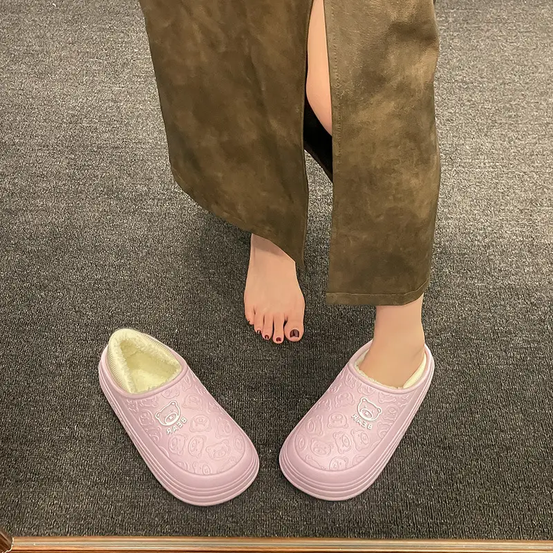 Cartoon New Soft Sole Cotton Shoes Women's Winter fleece-lined Warm Non-slip Waterproof Shoes Thick Sole Outdoor Snow Boots Cotton Shoes for Men - Image 10