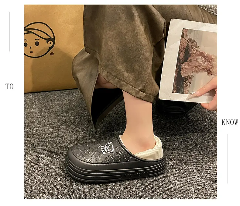 Cartoon New Soft Sole Cotton Shoes Women's Winter fleece-lined Warm Non-slip Waterproof Shoes Thick Sole Outdoor Snow Boots Cotton Shoes for Men — feature 12