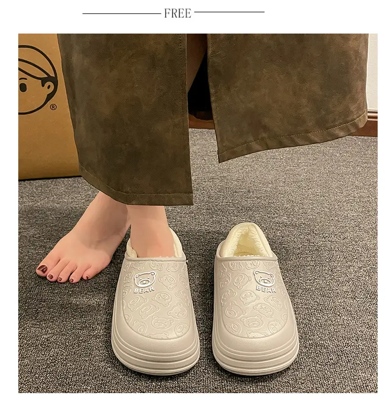 Cartoon New Soft Sole Cotton Shoes Women's Winter fleece-lined Warm Non-slip Waterproof Shoes Thick Sole Outdoor Snow Boots Cotton Shoes for Men — feature 16