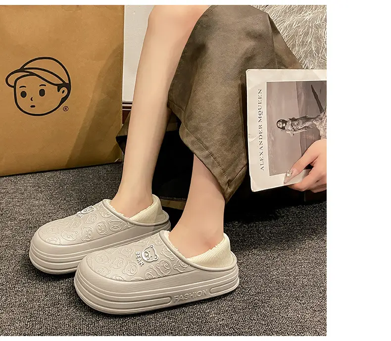 Cartoon New Soft Sole Cotton Shoes Women's Winter fleece-lined Warm Non-slip Waterproof Shoes Thick Sole Outdoor Snow Boots Cotton Shoes for Men — feature 18
