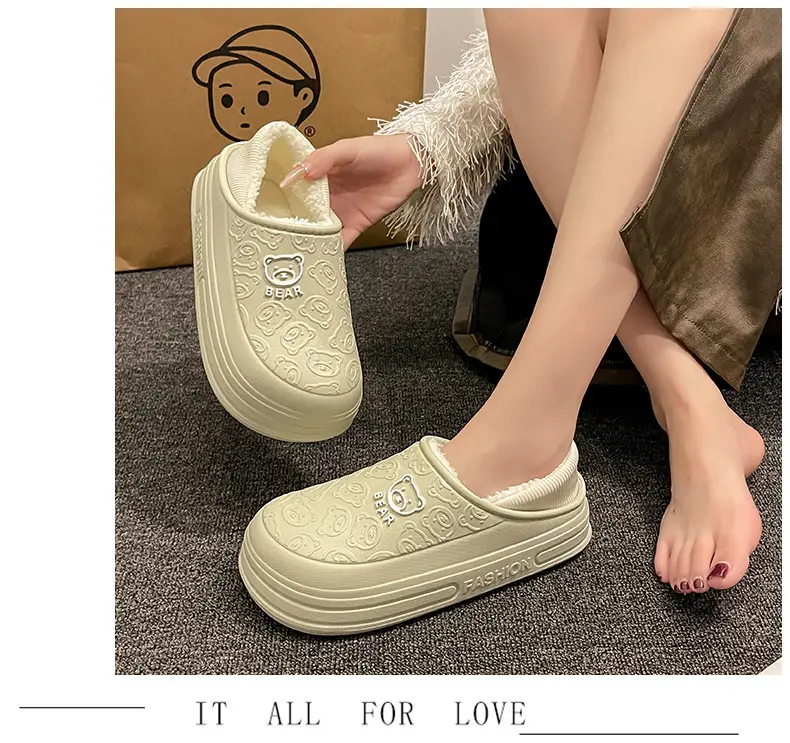 Cartoon New Soft Sole Cotton Shoes Women's Winter fleece-lined Warm Non-slip Waterproof Shoes Thick Sole Outdoor Snow Boots Cotton Shoes for Men — feature 19