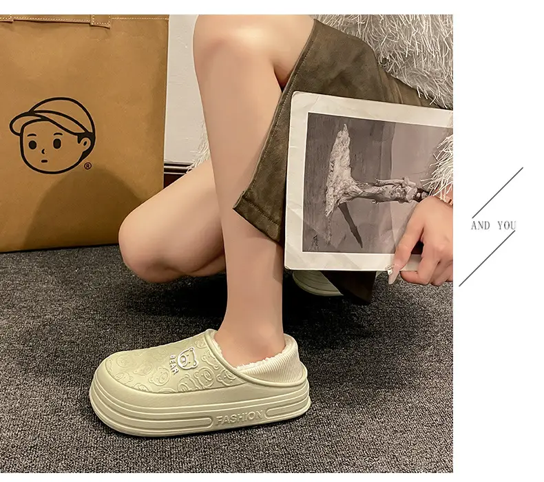 Cartoon New Soft Sole Cotton Shoes Women's Winter fleece-lined Warm Non-slip Waterproof Shoes Thick Sole Outdoor Snow Boots Cotton Shoes for Men — feature 20