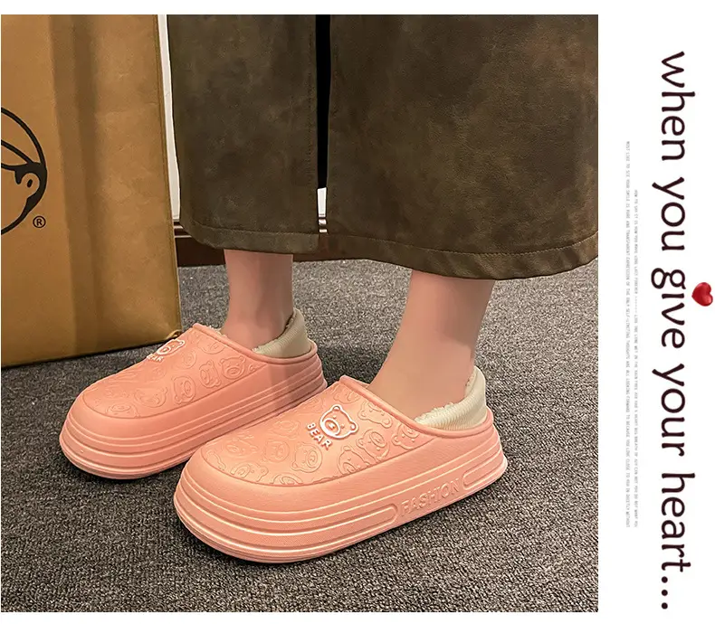 Cartoon New Soft Sole Cotton Shoes Women's Winter fleece-lined Warm Non-slip Waterproof Shoes Thick Sole Outdoor Snow Boots Cotton Shoes for Men — feature 23