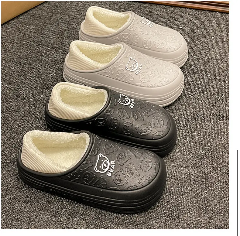 Cartoon New Soft Sole Cotton Shoes Women's Winter fleece-lined Warm Non-slip Waterproof Shoes Thick Sole Outdoor Snow Boots Cotton Shoes for Men — feature 25