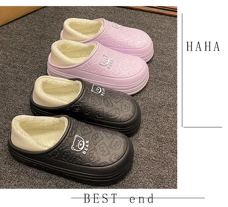 Cartoon New Soft Sole Cotton Shoes Women's Winter fleece-lined Warm Non-slip Waterproof Shoes Thick Sole Outdoor Snow Boots Cotton Shoes for Men — feature 28
