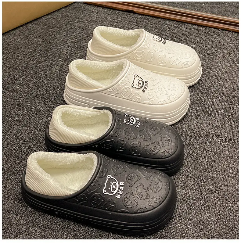 Cartoon New Soft Sole Cotton Shoes Women's Winter fleece-lined Warm Non-slip Waterproof Shoes Thick Sole Outdoor Snow Boots Cotton Shoes for Men — feature 29