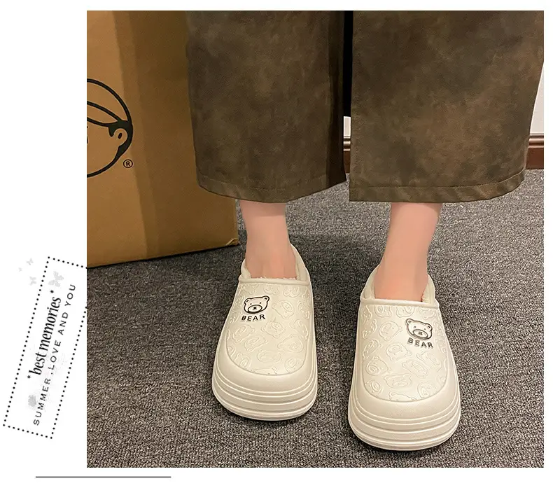 Cartoon New Soft Sole Cotton Shoes Women's Winter fleece-lined Warm Non-slip Waterproof Shoes Thick Sole Outdoor Snow Boots Cotton Shoes for Men — feature 8