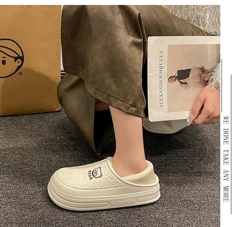 Cartoon New Soft Sole Cotton Shoes Women's Winter fleece-lined Warm Non-slip Waterproof Shoes Thick Sole Outdoor Snow Boots Cotton Shoes for Men — feature 9