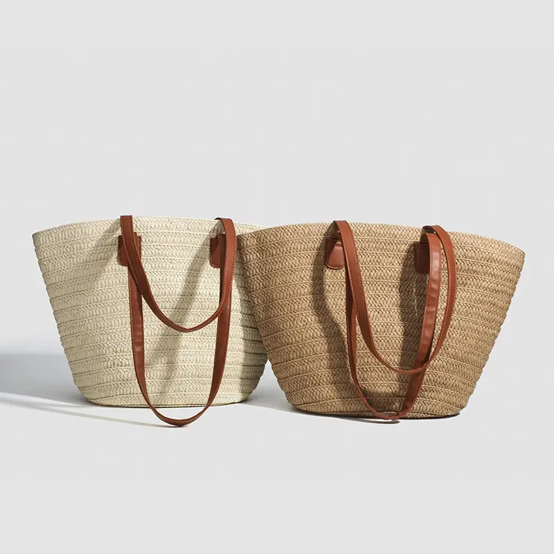 2026 Straw Shoulder Bag for Women Large Capacity Beach Bag