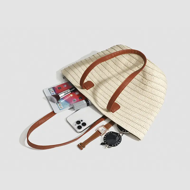 2026 Straw Shoulder Bag for Women Large Capacity Beach Bag