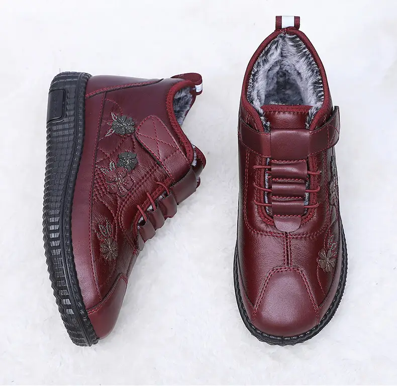 Old Beijing Cloth Shoes Women's Old Men's Cotton Shoes Winter fleece-lined Warm Middle-aged and Old Mother Shoes Non-slip Soft-soled Grandma's Cotton Boots — feature 27