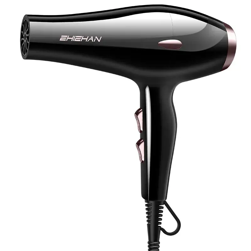 High Power Hair Dryer Black for Home Salon Use