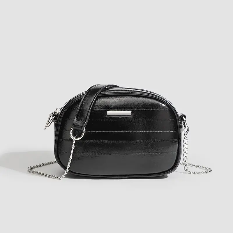 Silver Mini Chain Crossbody Bag for Women