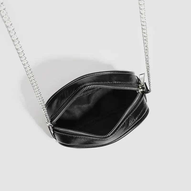 Silver Mini Chain Crossbody Bag for Women