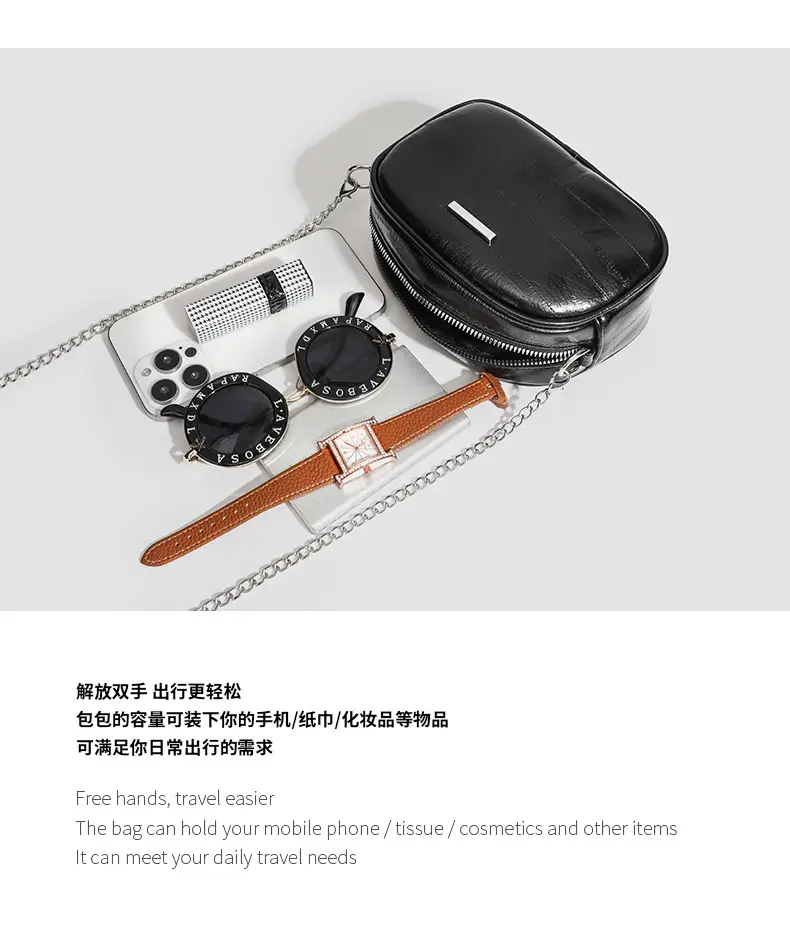 Silver Mini Chain Crossbody Bag for Women — feature 13