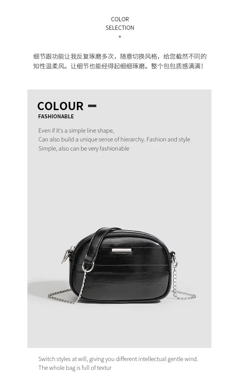 Silver Mini Chain Crossbody Bag for Women — feature 15