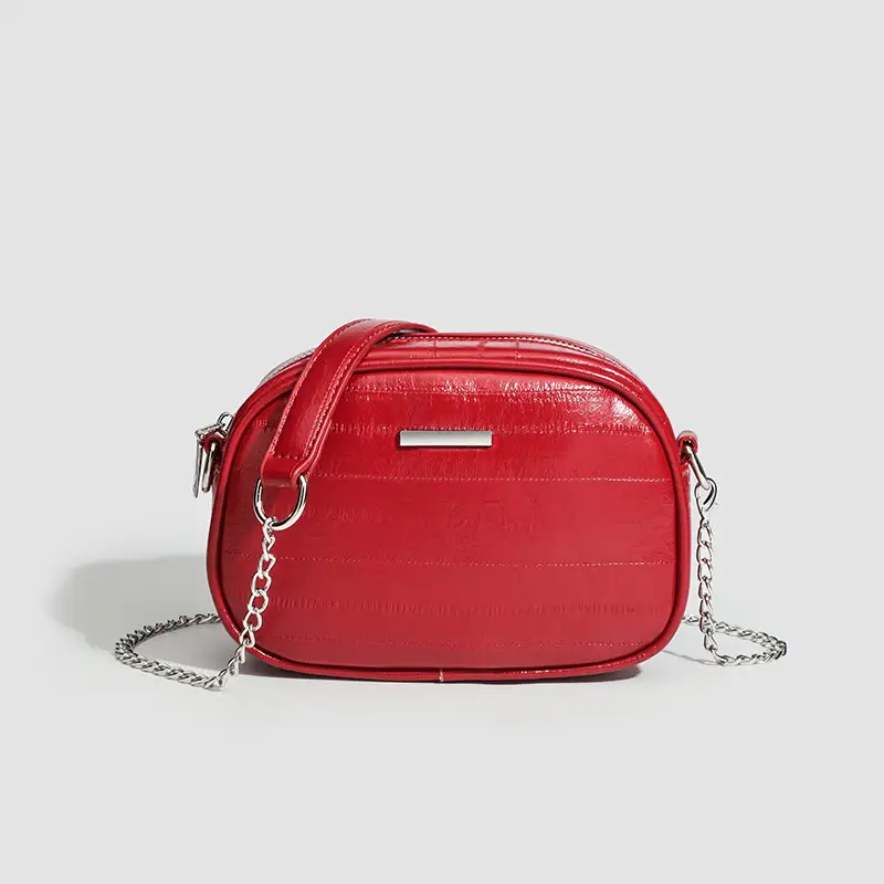 Silver Mini Chain Crossbody Bag for Women